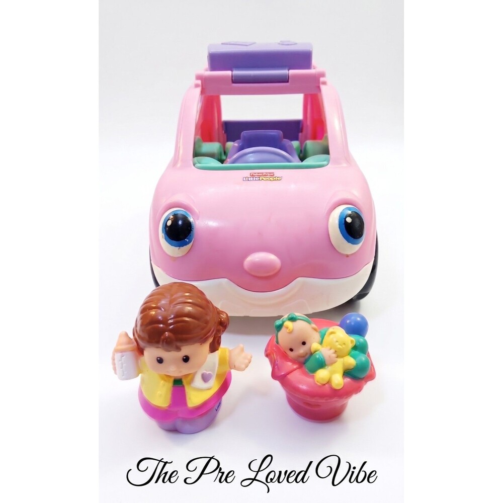 Fisher Price Little People Mini Van SUV Musical Car Mom And Baby